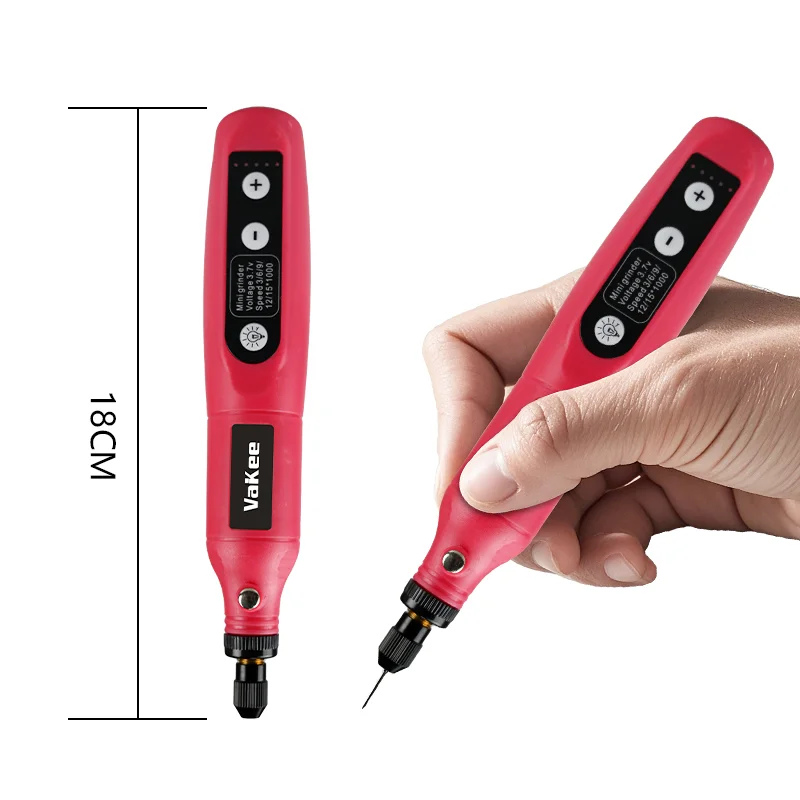 Vakee Electric Rotary Tool Set, 3.7V 2000mAh Rechargeable Mini Grinder Pen for Jewelry Carving, Polishing & Engraving