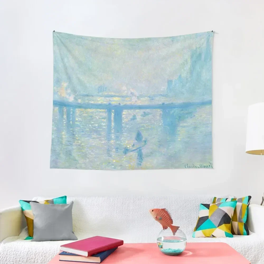 

1899-Claude Monet-Charing Cross Bridge-65 x 80 Tapestry Decor For Room Bed Room Decoration Tapestry