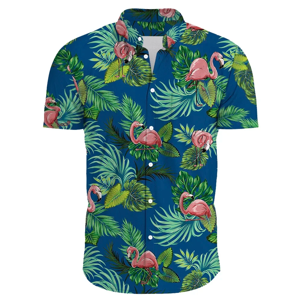 Hawaiian Flower Casual Men Shirts 3D Print Man/Women Fashion Short Sleeves Shirt Lapel Button Tops Oversized Unisex Clothes