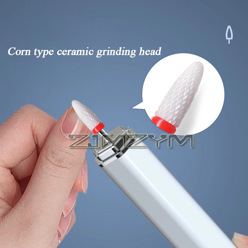 LED Fill Light Electric Nail Grinder Five Speed Adjustable Double Bearing Manicure Removing Polish Tool with Digital Screen