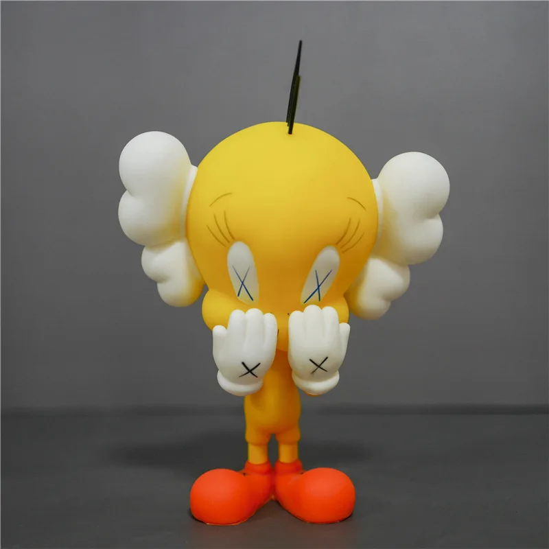 

Faux Feathered Resin Doll, Retro Cartoon-Inspired Vanity Display for Makeup Lovers