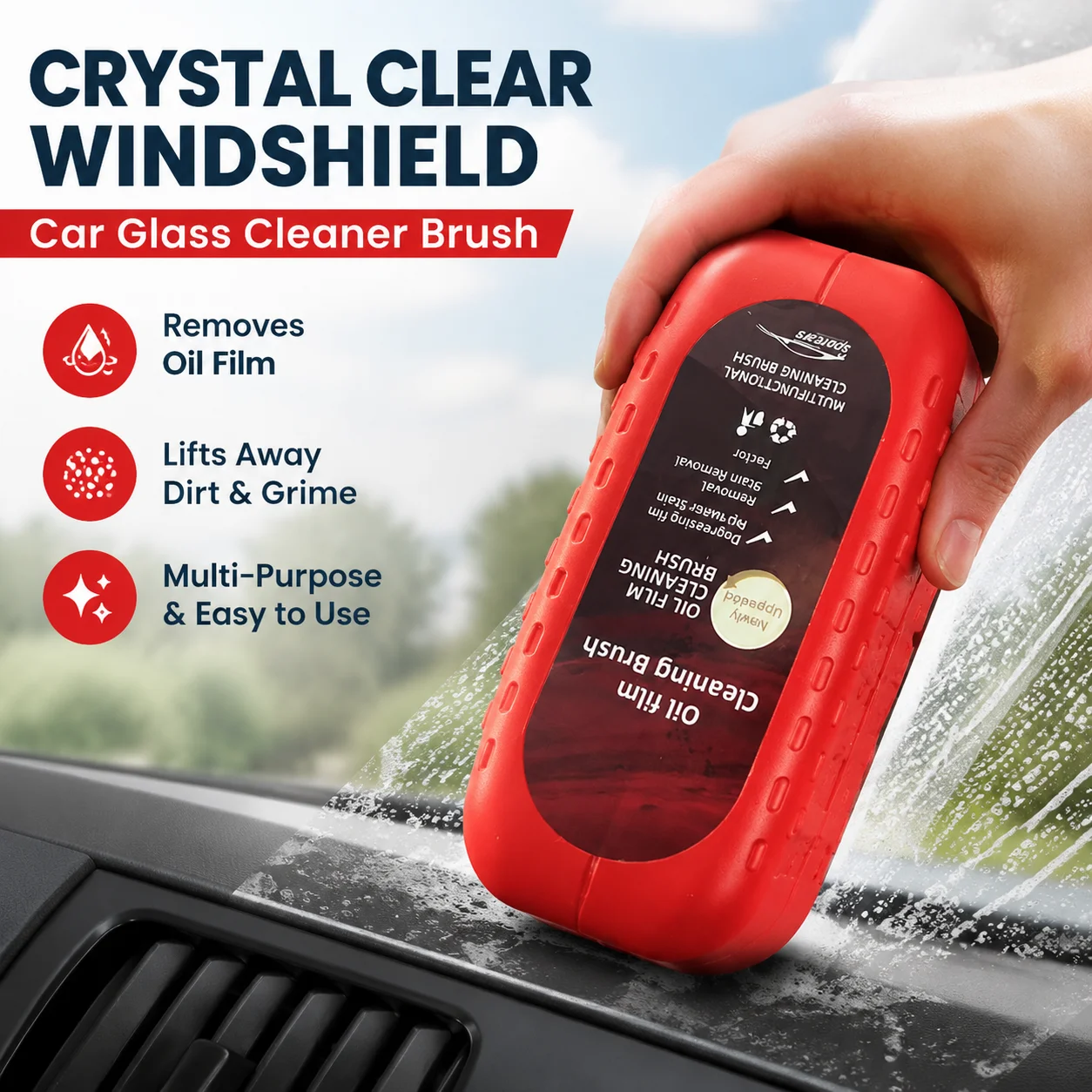 Car Cleaning Brush - فرشاة تنظيف زجاج السيارة، أداة تنظيف