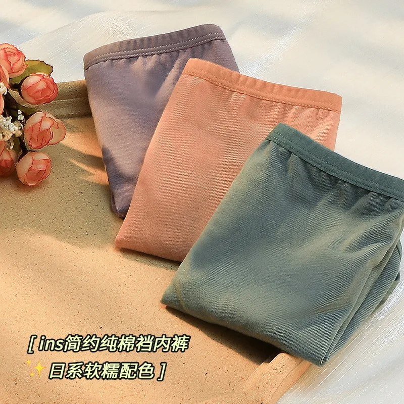 5 StückAntibakterielle Unterhosen, Slips aus reiner Baumwolle für Mädchen, mittlere Taille, nahtlose Sohlen, atmungsaktiv, dünne Sommer-Mädchen-Shorts