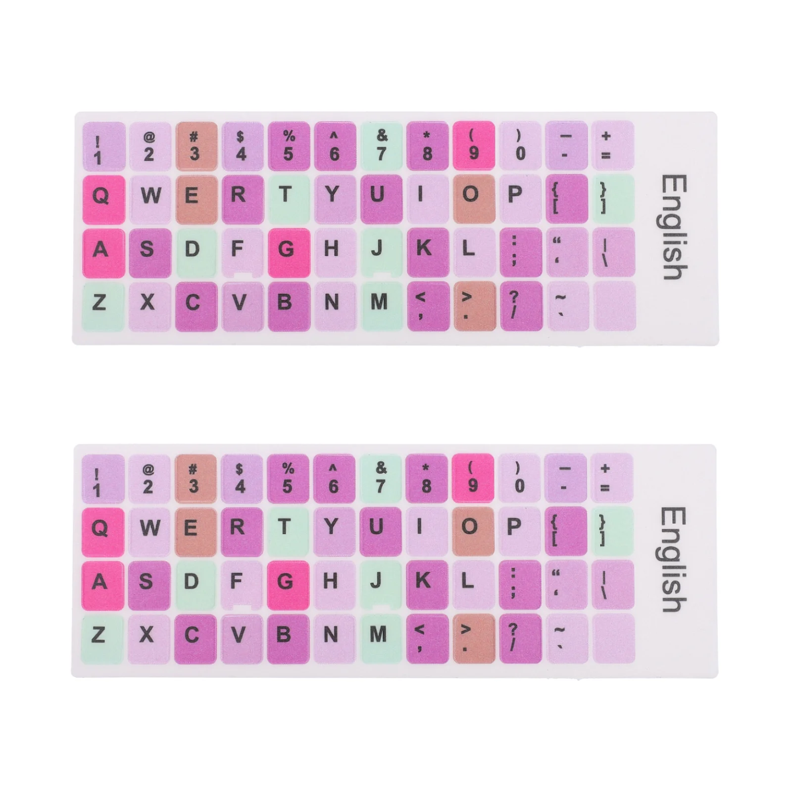 

2 Sheets Keyboard Decorative Sticker Accurate 1:1 Size English Letters for Laptop Notebook Universal Keyboard Replacement