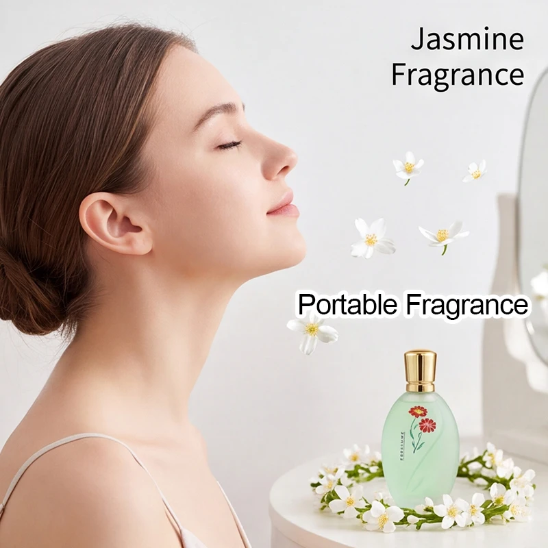 Fresh And Elegant Jasmine Fragrance Perfume 50Ml, Daily Floral Scent For Women, Natural And Gentle, Clean And Non-Irritating Aroma, Freely Used In Multiple Scenarios, Wardrobe Scent Enhancement, Portable For Outdoor Use