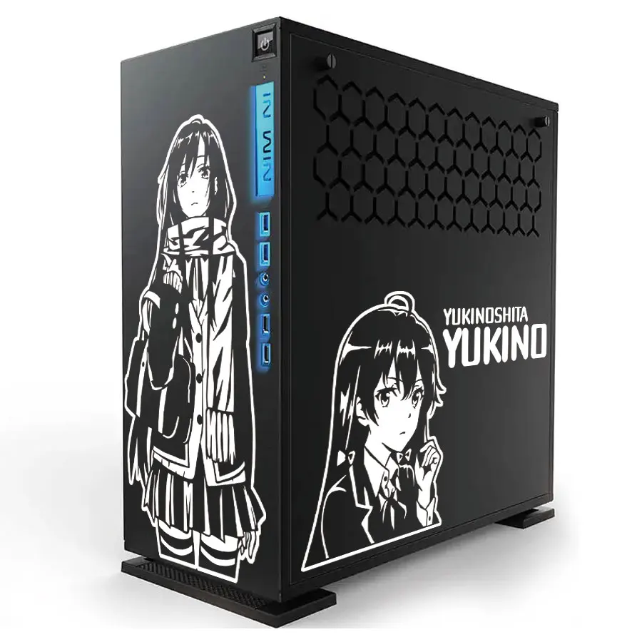 Yukinoshita Yukino Anime Stickers for PC Case,Cartoon Decor Decals for Atx Computer Chassis