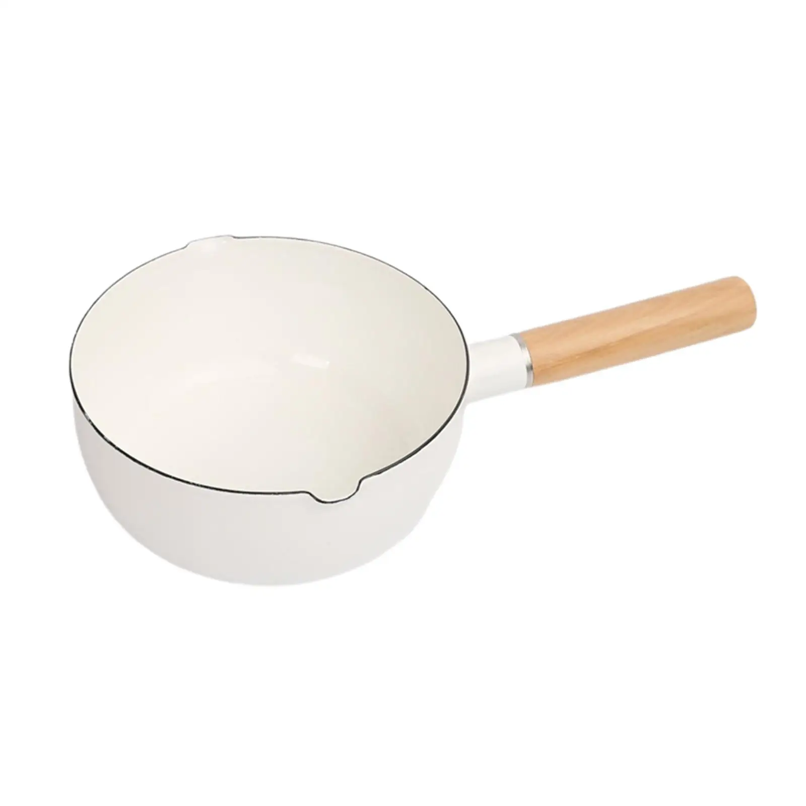 1.5L Enamel Milk Pan Cooking Pot Non Stick Perfect Size Cookware for Heating Smaller Liquid Portions All Hobs