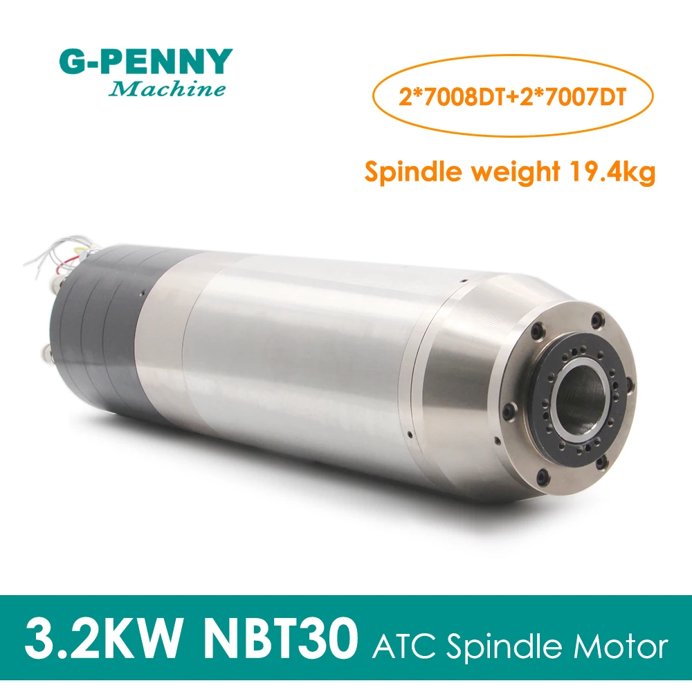 

Шпиндель G-Penny 3.2кВт NBT30 с автоматической сменой инструмента, 380В/220В, с водяным охлаждением, для обработки металла, латуни, нержавеющей стали