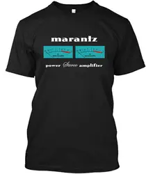 Nwt marantz-男性用ブラックパワーステレオアンプTシャツ、ロングまたは半袖、オーディオスピーカー、サイズs、5xl