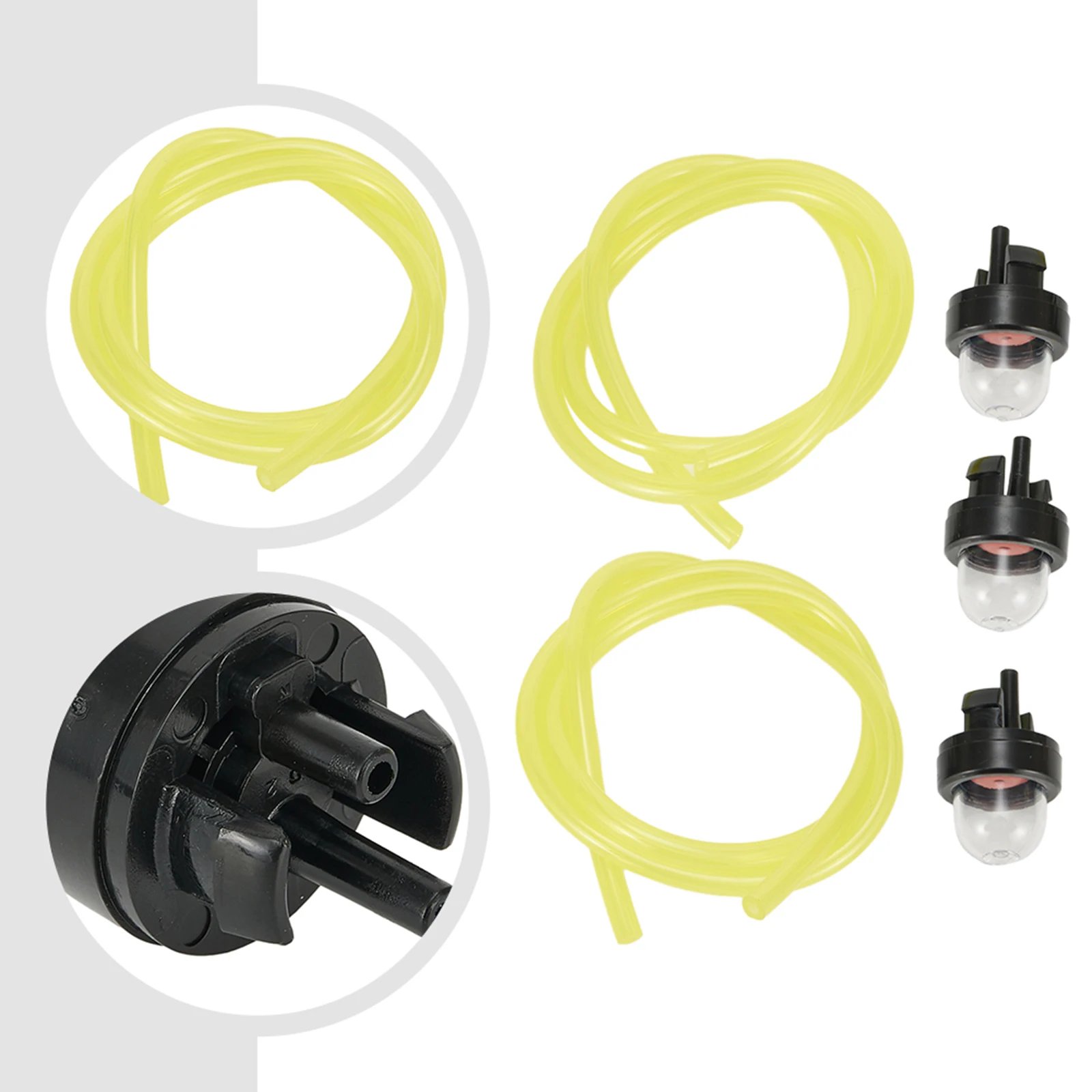 3pcs Primer Bulb Replacement For  188-512 188-512-1 01183 UP04033 300780001 300780002 & 300780004 With Fuel Pipe