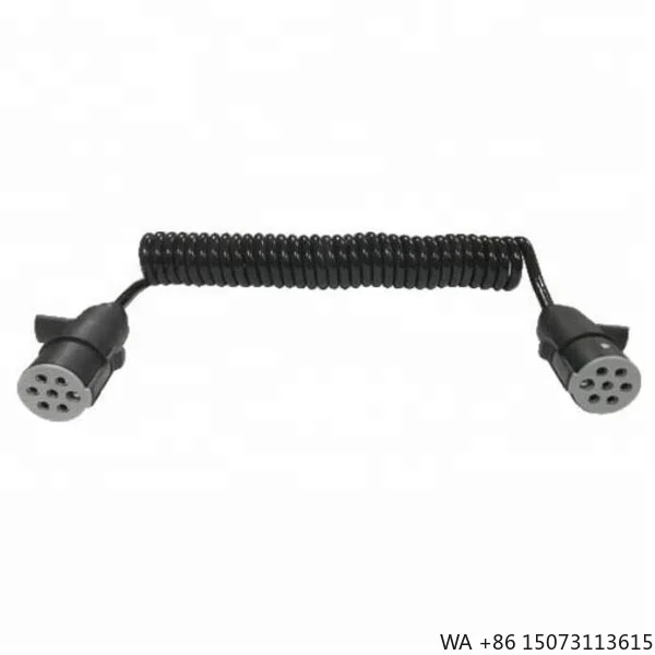 Trailer Adapter Coiled Wiring Harness 24V 7 Pin EUR Trailer Plug Extension Cable 7Way to 7pin Wire Trailer Connector