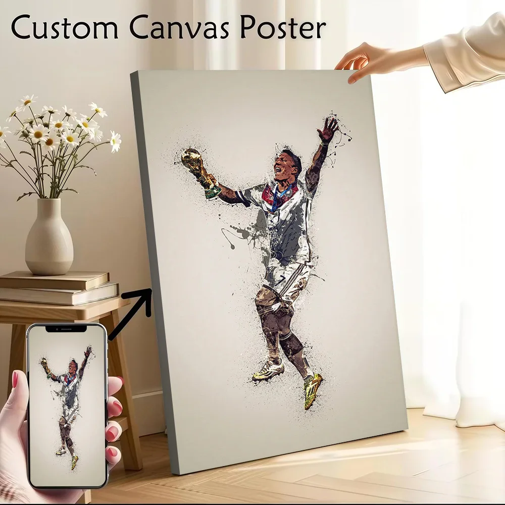 Pôster de lona impresso de Bastian Schweinsteiger, imagens personalizadas, arte de parede, pintura em tela para decoração de sala de estar, Wand Deko Arts