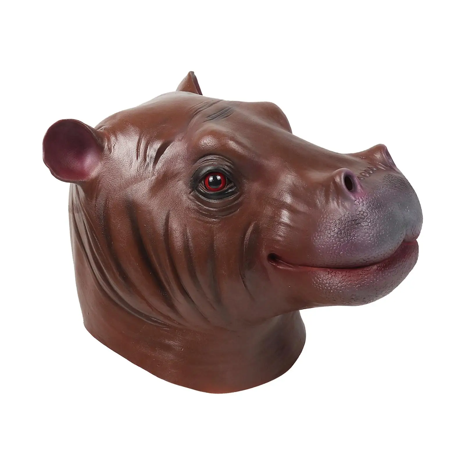 Funny Animal Mask Novelty Dress up Hippo Head Mask Headgear for Animals Theme Birthday Themed Parties Carnival Holiday Role Play