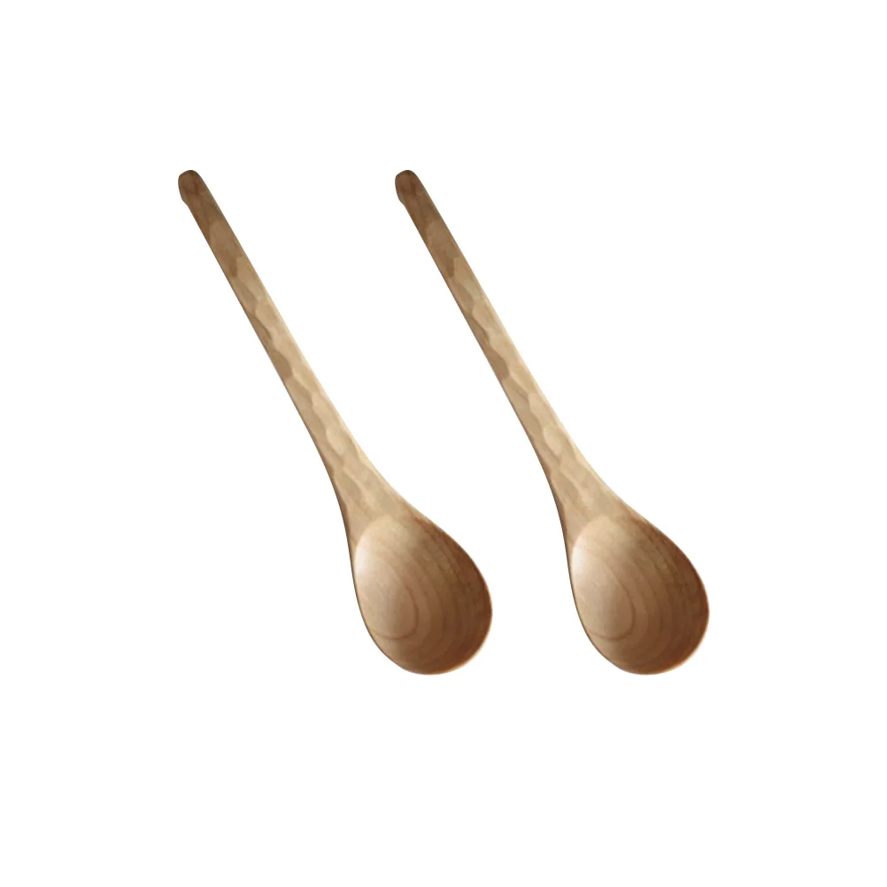 

2 pcs Anti-slip Large Soup Spoon Tortoise Shell Natural Wooden Hand Carved Kitchen Tool Safe Non-toxic Eco-