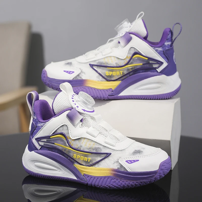 

2025 Новые весенне-осенние детские кроссовки | Дышащая, нескользящая повседневная обувь с сеткой, модные баскетбольные кроссовки для тренировок и выступлений