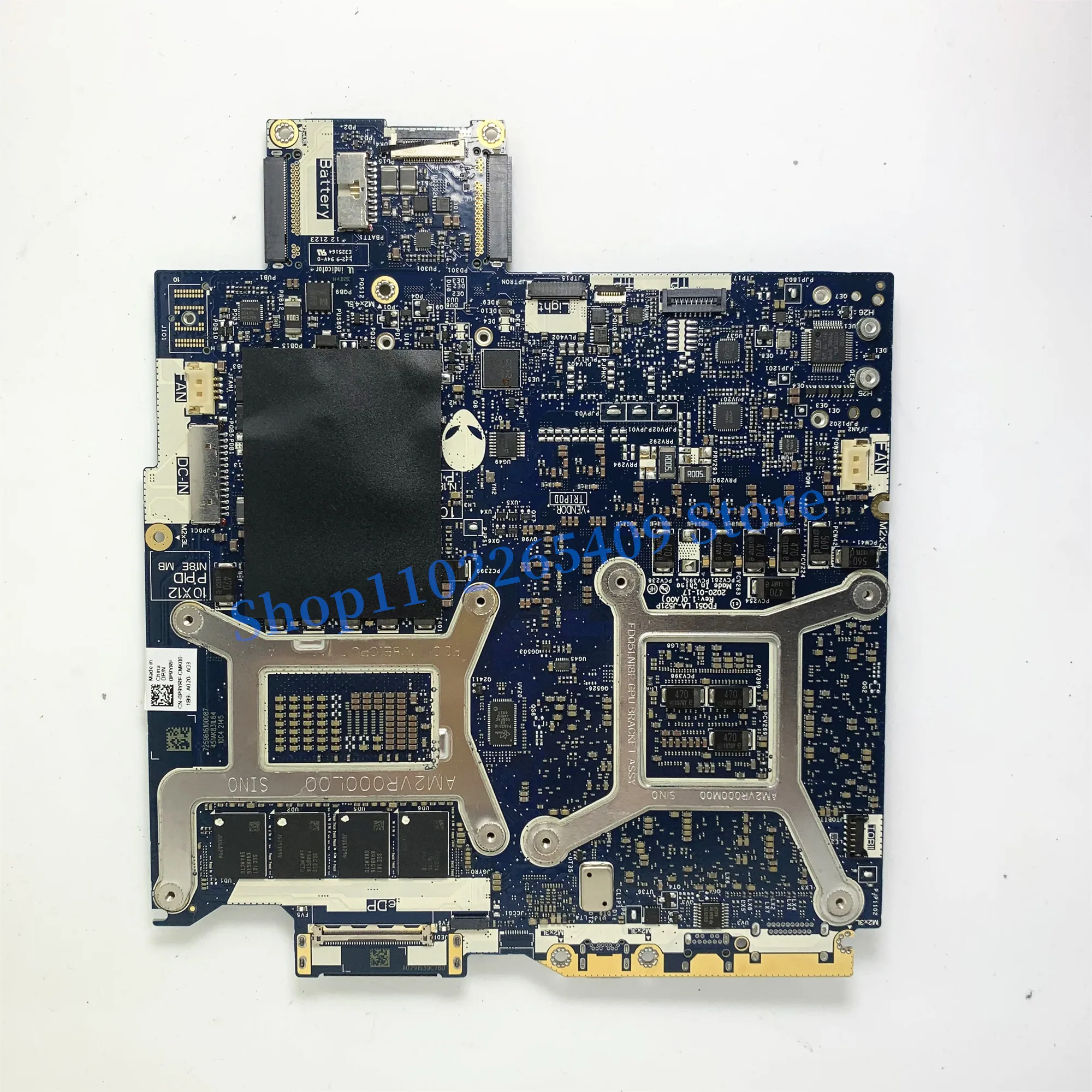 P9YRF 0P9YRF CN-0P9YRF For DELL M17 R3 Laptop Motherboard FDQ51 LA-J521P W/ SRJ8F I7-10875H N18E-G2R-A1 RTX2070 32GB 100% Tested