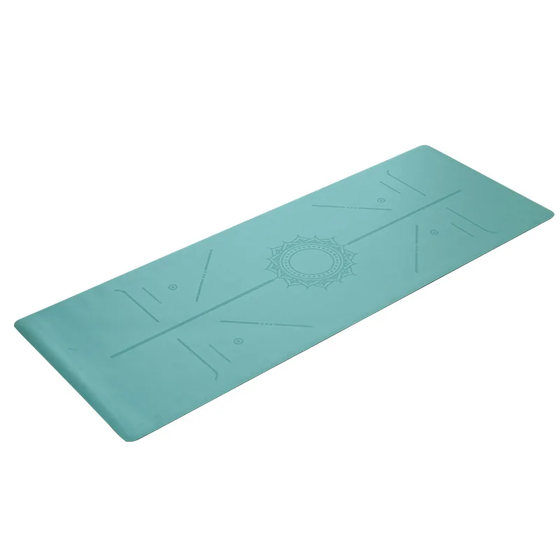 

Professional Home Fitness Thickened Natural Rubber Yoga Mat Non-Slip and Shock-Absorbing with Silent Logo Factory Direct 11