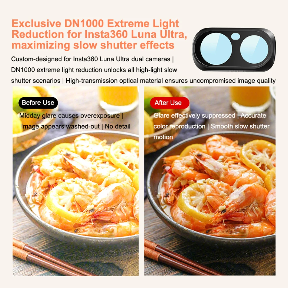 Magnetic Filter For Insta360 Luna Ultra Dual Lens CPL/ND8/ND64/ND1000/1/4 Black Mist/UV/Light Pollution Reduction Lens Filters