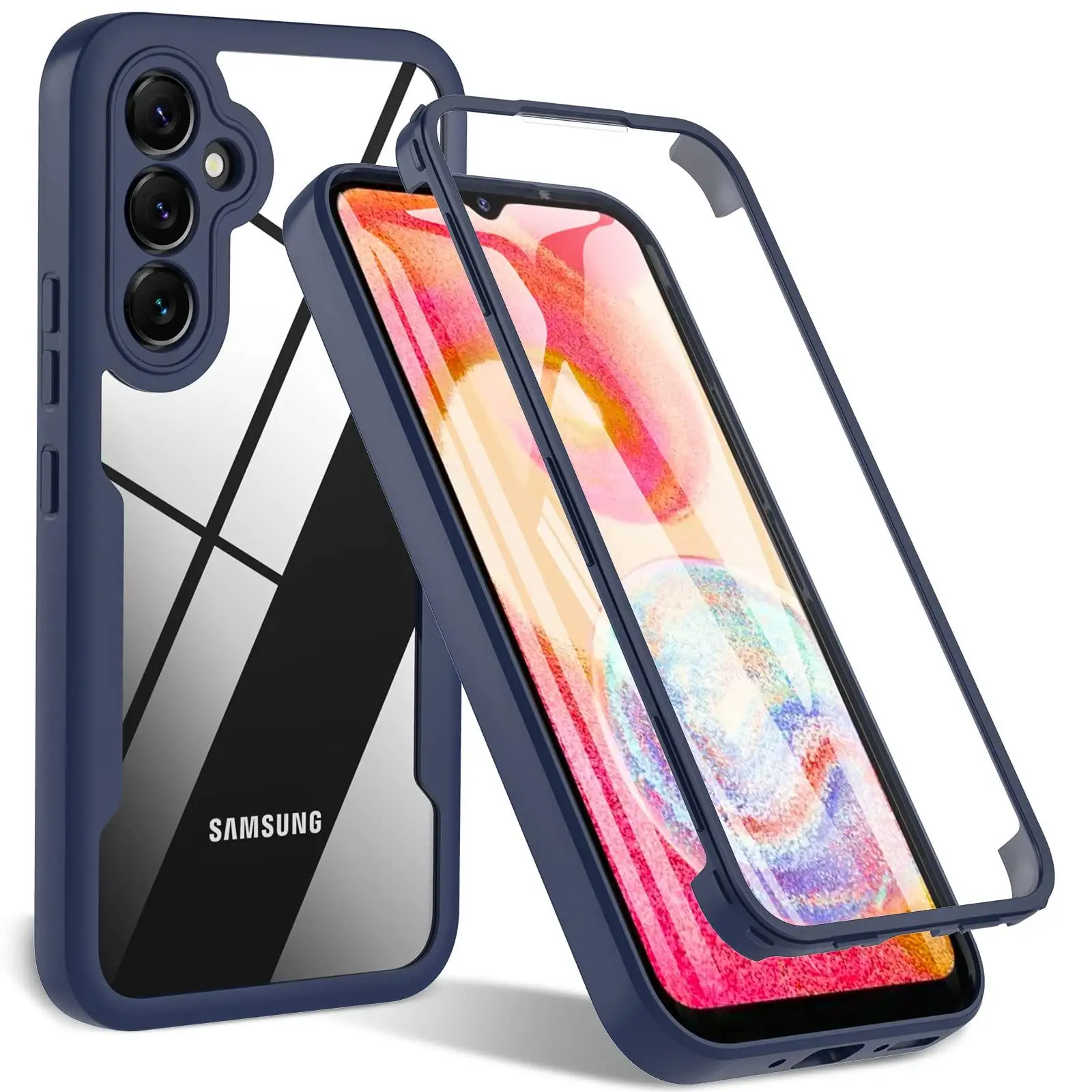 360-Grad-Ganzkörper-Displayschutz, transparente Hülle für Samsung A07 A17 A06 A16 A05S A15 A14 A26 A36 A56 A25 A55 A35 A54 stoßfest – Detail 7