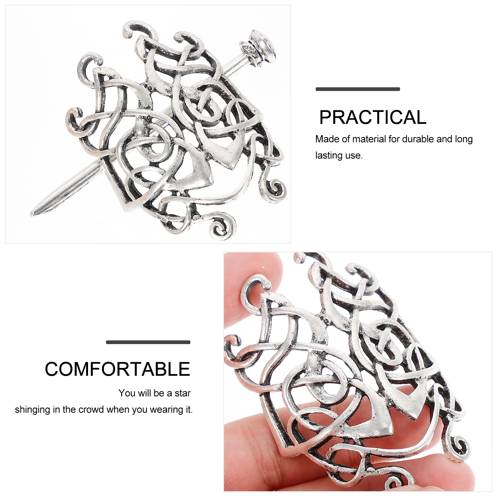 

2 Pcs Vintage Hair Clips Crown Hairpin Vintage Hair Clips Women Retro Barrette Durable Hairstyle Accessory Gift
