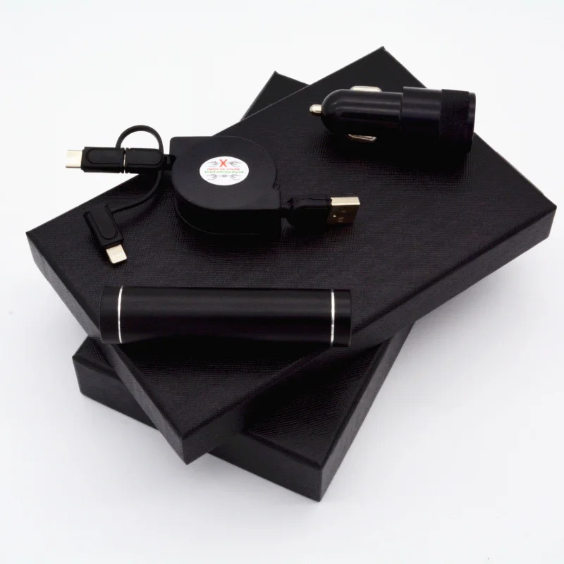 

2025customized.High quality promotional data and power bank sets man with custom 152073-CR