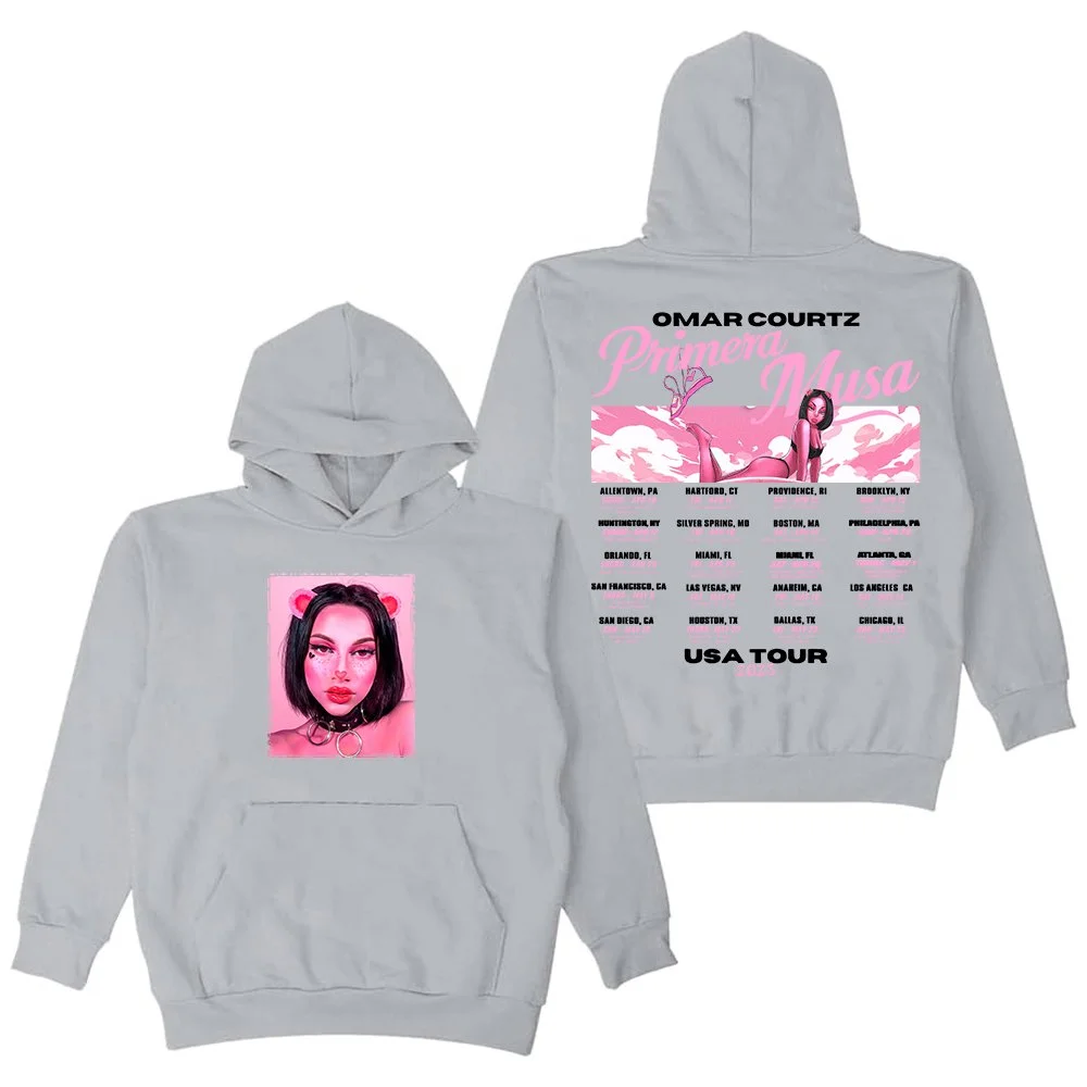Omar Courtz プリメーラ ムーサ ツアー 2025 パーカー長袖ストリート男性女性フード付きスウェットシャツ