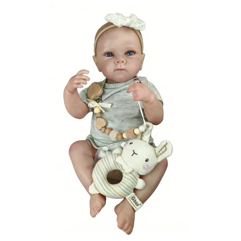 Realistic Reborn Dolls - 50cm Lifelike Newborn Girl, Real Life Dolls with Soft Weighted Body, Real Baby Reborn Gift Set