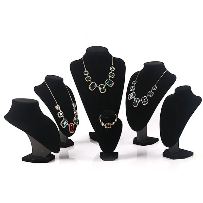 New Necklace Display Black Velvet Necklace Small Holder Stand Display Stands necklace Stand RXMTJ01