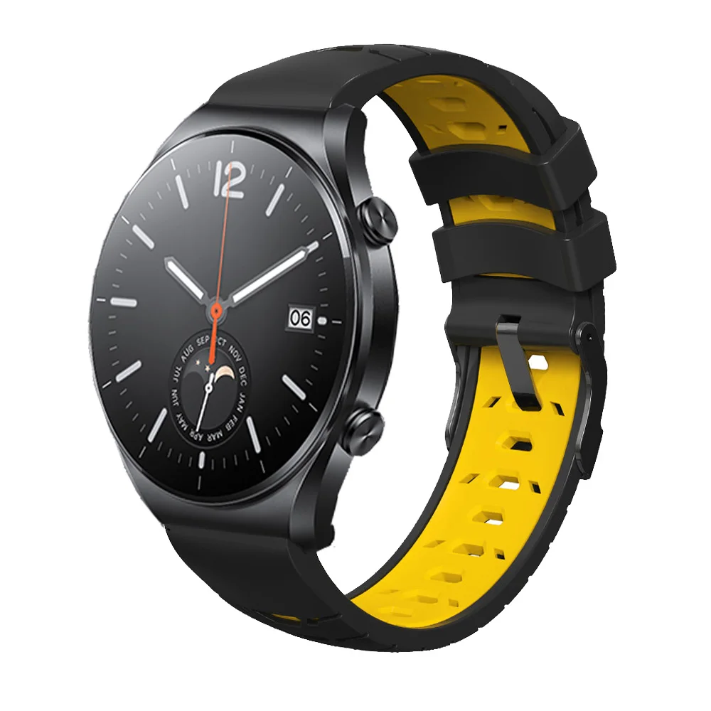 22ミリメートルコレアxiaomiためのシリコーンストラップ腕時計S1色2スマートウォッチのためhuami amazfit gtr 3プロ46ミリメートル2/2E · ストラトス3ブレスレット