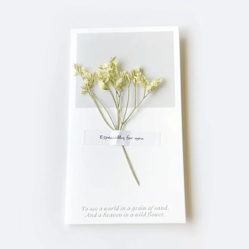 

12Pcs Dried Flower Greeting Cards Premium Thick Paper Elegant Floral Design for Thank You Birthday Valentine Anniversary Party