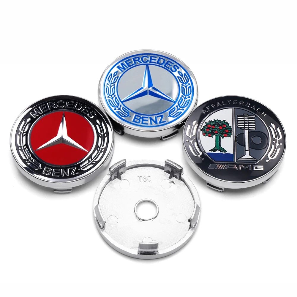 Алюминиевые колпачки для ступицы колеса, 56/60 мм, Стикеры для Mercedes benz A B C E S Class AMG CLA CLS W212 W213 W204 W205