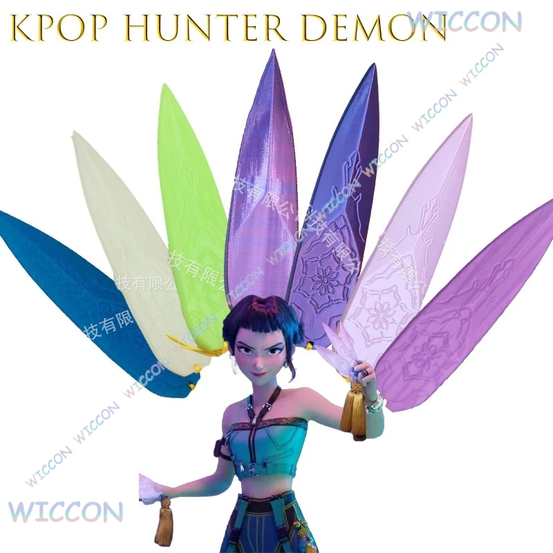 Demon Hunter Lights Dart WeapOons Kpop Hunter Demon Zoey Costume Props for Girl Carnival Party Supplies Zoey Halloween Carnival