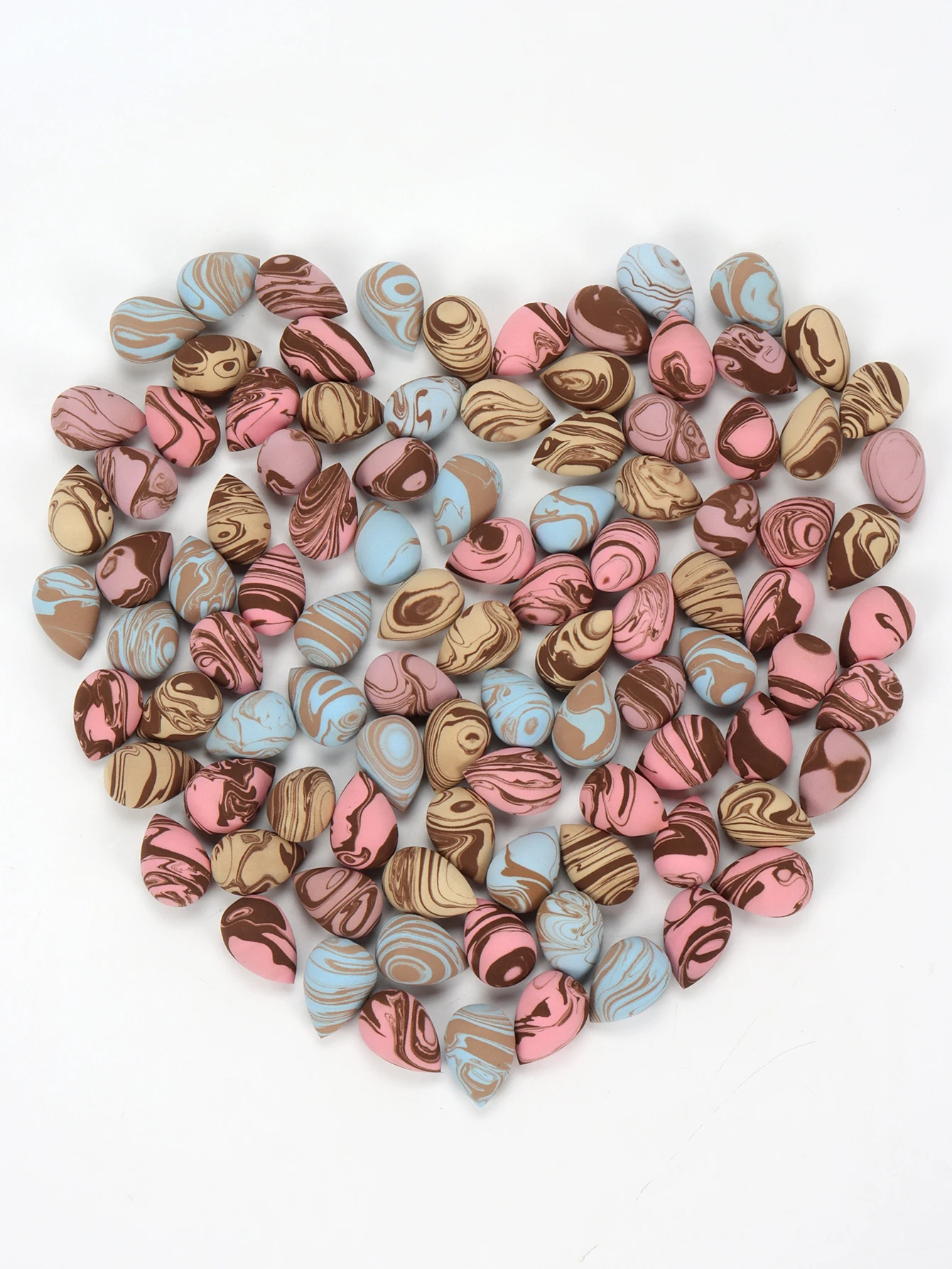 Mini set di spugne per trucco da 10/20/30/50/100 pezzi, frullatori e bellezza bagnata/seca a doppio uso per tutti i tipi di pelle