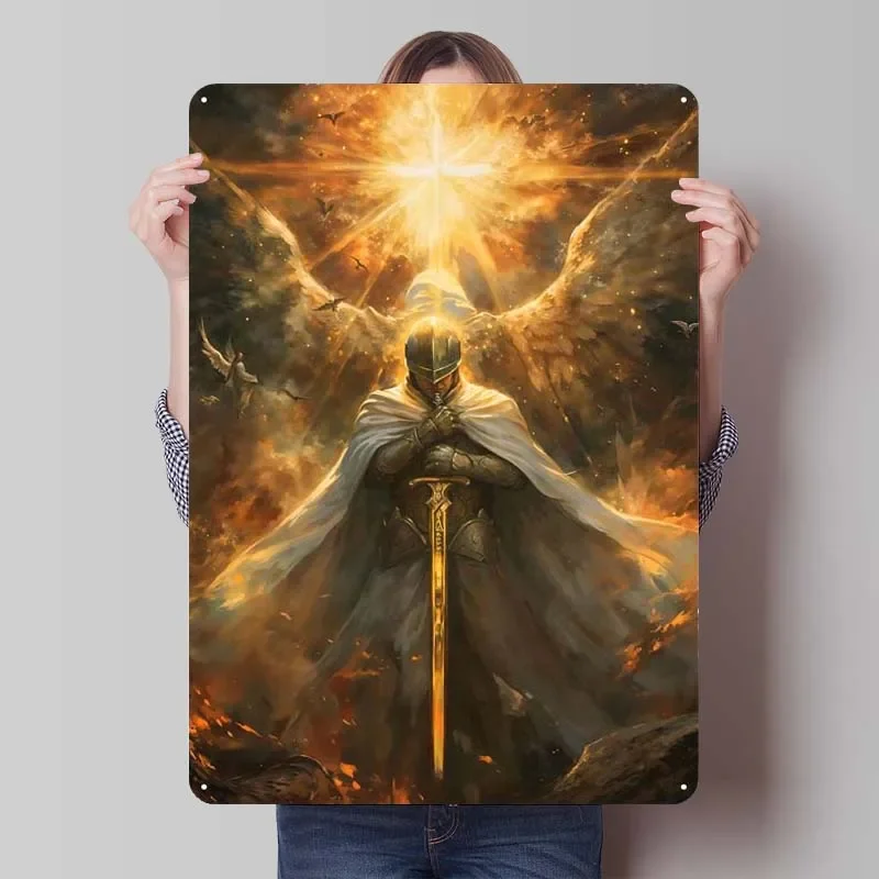 Divine Visitation Fantasy Poster Door Sign Vintage Tin Sign Metal Sign Plaque for Wall Art Decoration Gaming Room Decoration