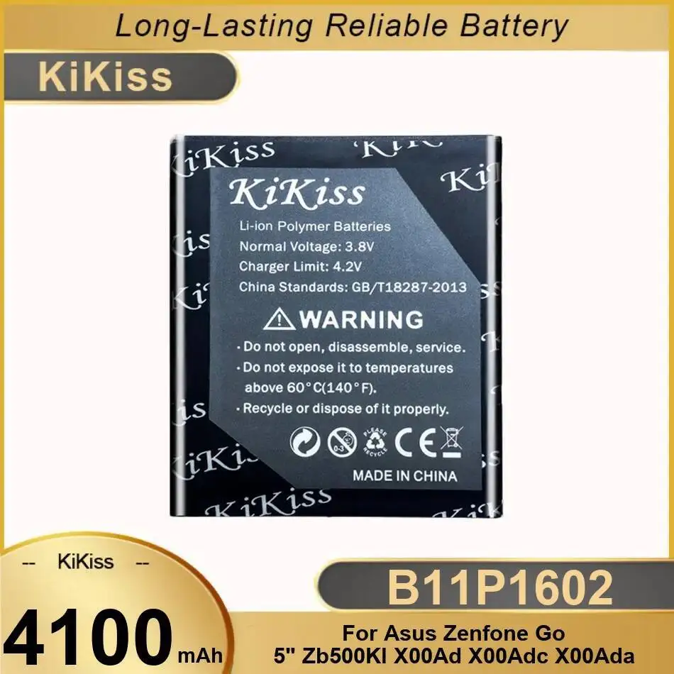 بطارية الهاتف المحمول B11P1602 4100Mah لـ Asus Zenfone GO 5 "ZB500KL X00AD X00ADC X00ADA