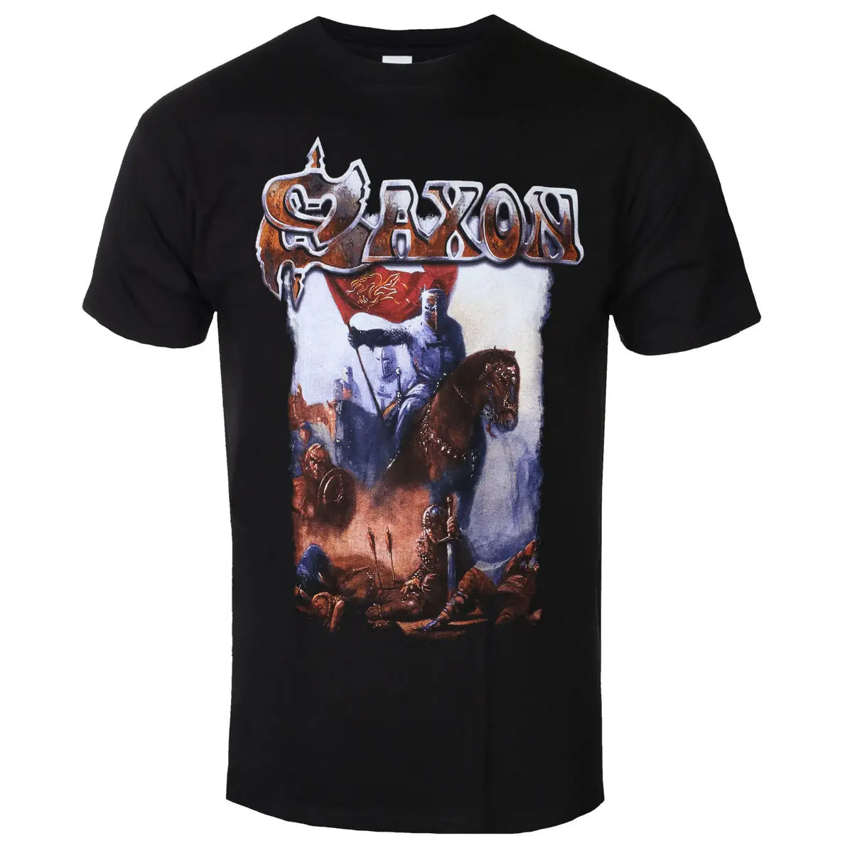 Camiseta estampada Saxon - CRUSADER - Camiseta estilo banda de heavy metal para uso diario - Apta tanto para hombres como para mujeres