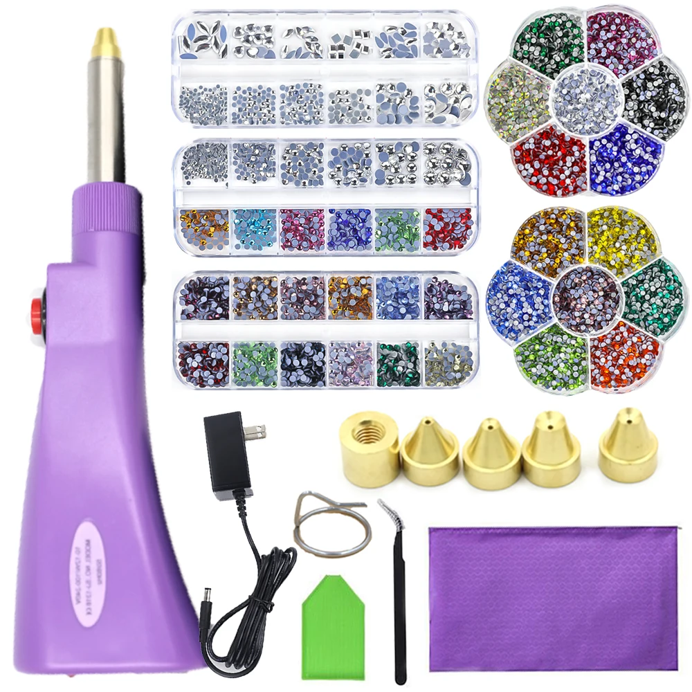 AAAA Rhinestone Set Upgrade Version Hot Fix Applicator/High Temperature When Energized Automatically Pick Up Hot Fix Rhinestones