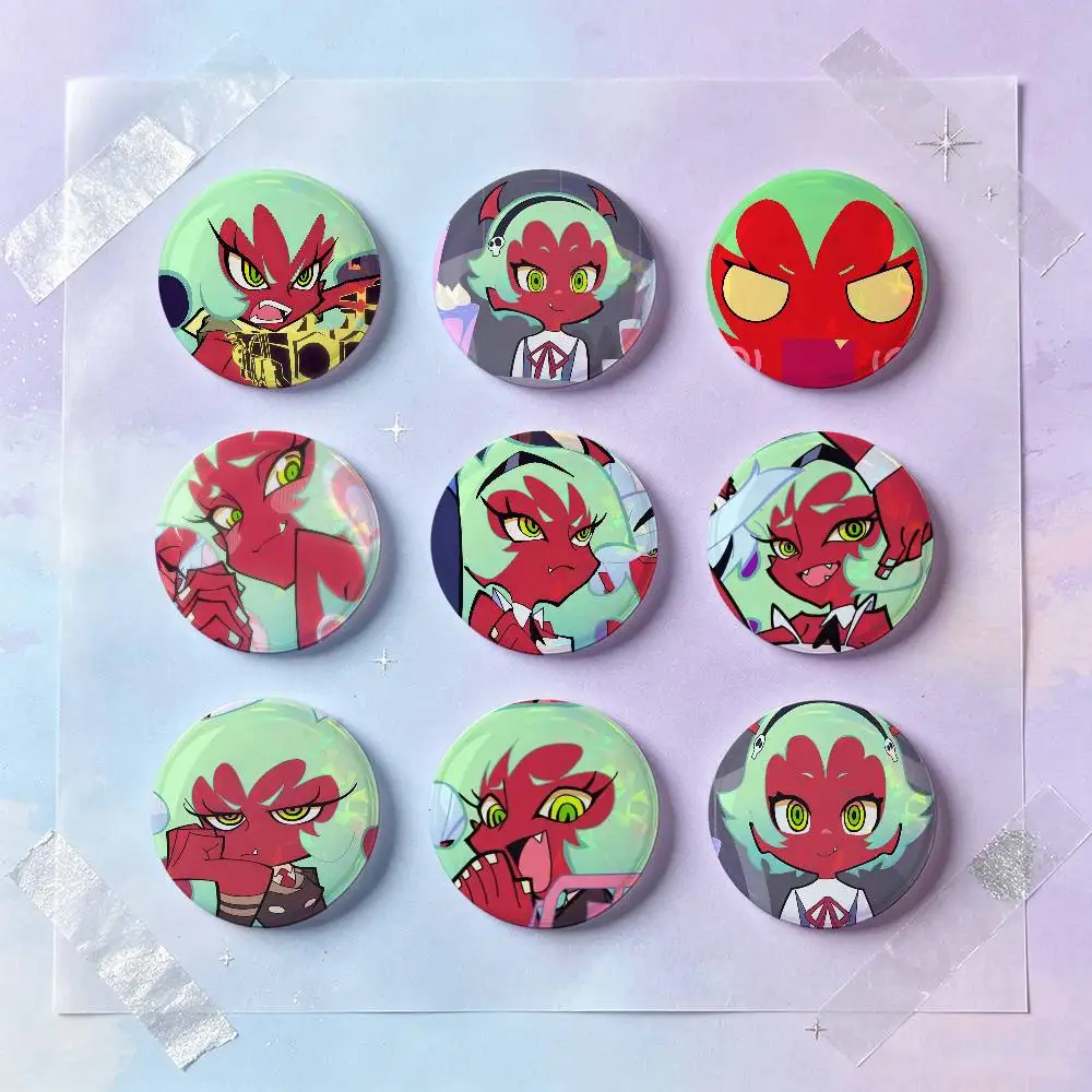 Scanty Demon Anime Figure Badges 25 32 44 58 75 Mm Round Cosplay Pin Bag Decor Fans Collect Friends Gifts Brooch Souvenir