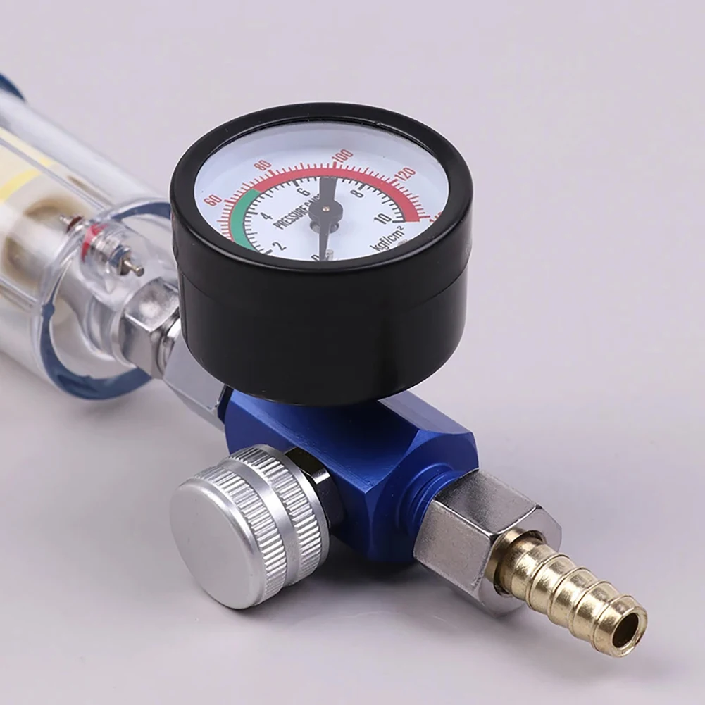 1/4'' In-line Oil Water Separator Filter Separator EU/JP Adapter Spray Gun Air Regulator Pressure Gauge for Spray Gun Air Tool