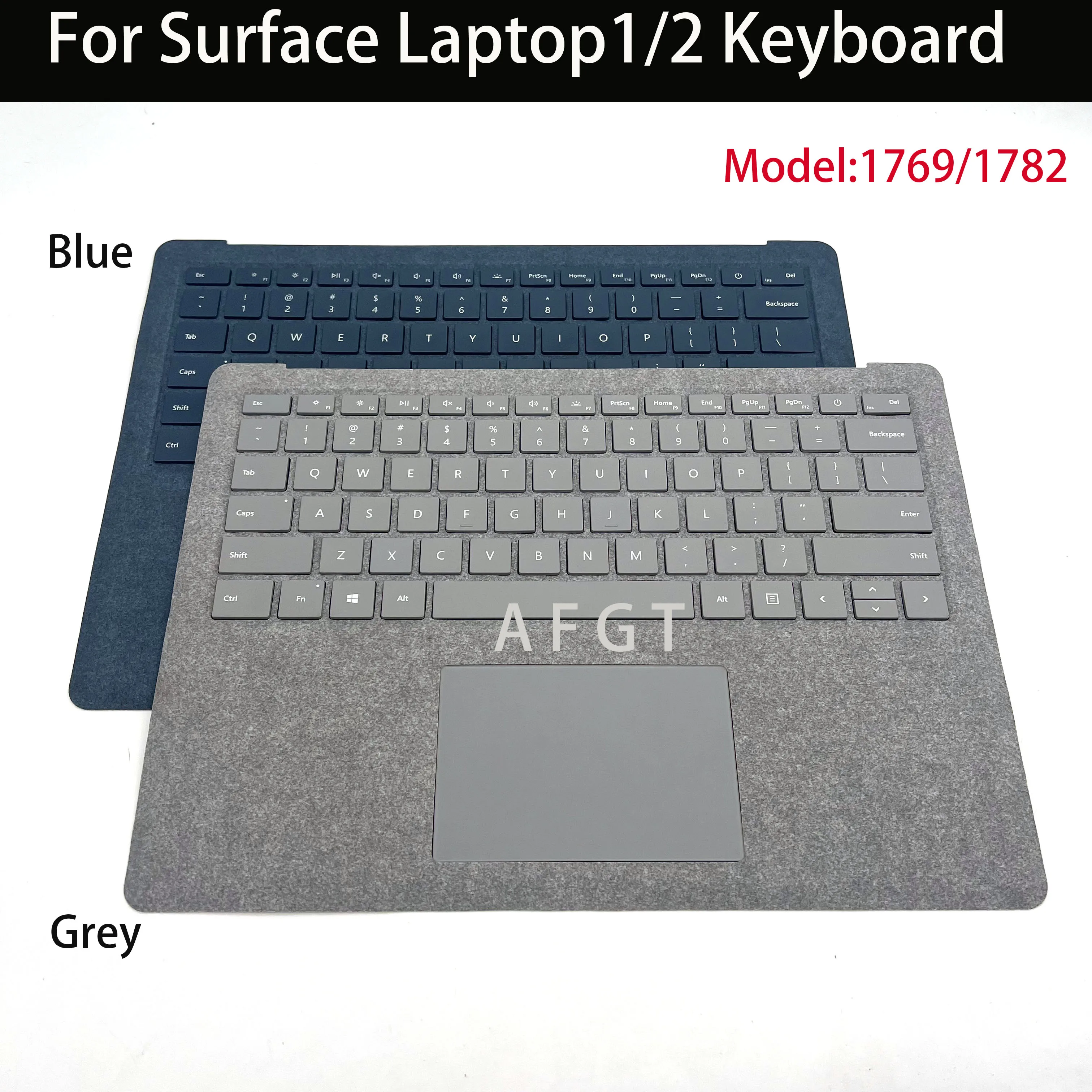 Keyboard For Microsoft Surface Laptop 1 1769  Laptop 2 1782 Keyboard with Touchpad Keyboard Cable  Grey Blue US Version