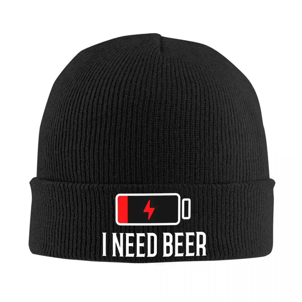 Custom I Need Beer Skullies Beanies Caps Hip Hop Winter Warm Men Women Knitted Hats Unisex Adult Bonnet Hat