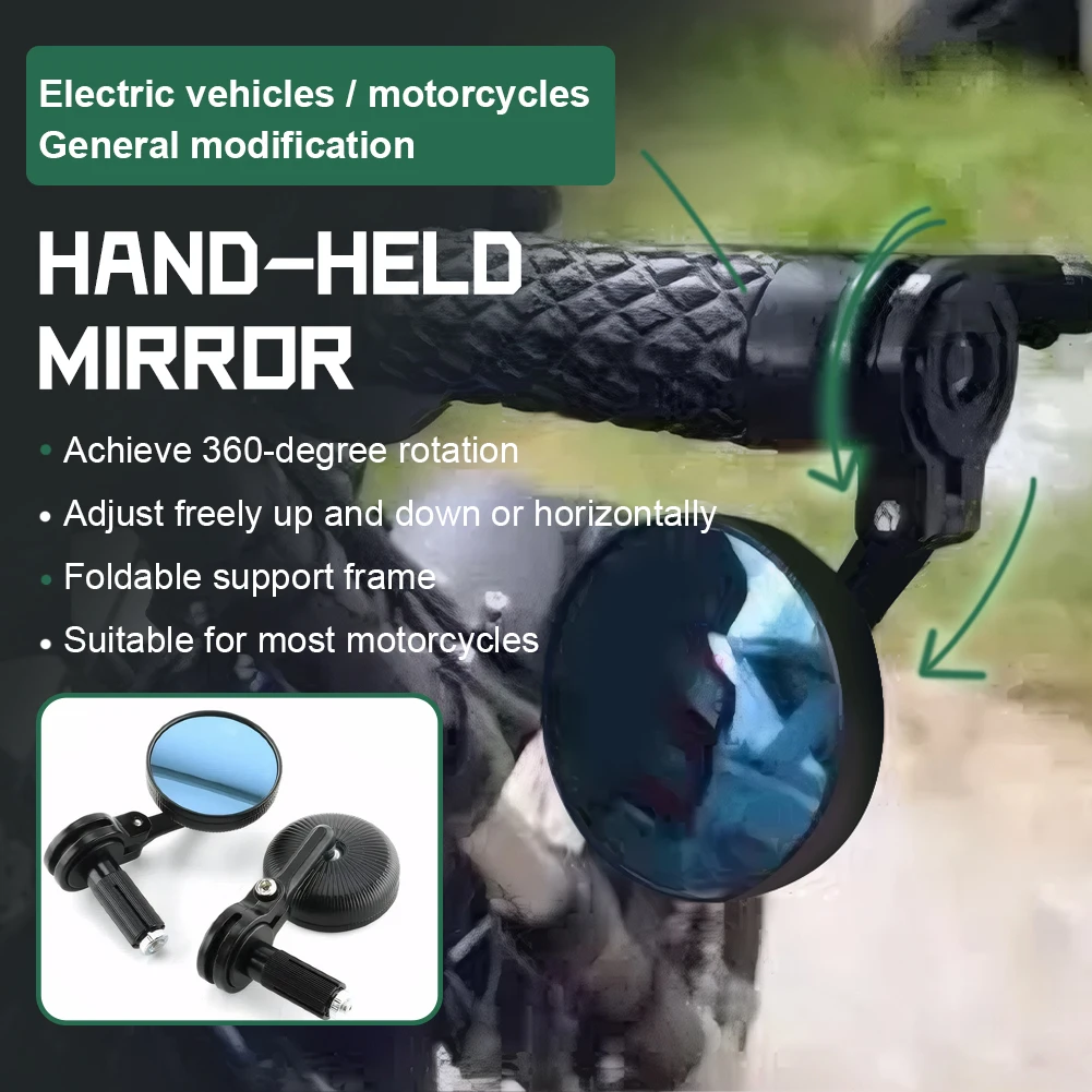 

Round 7/8 Motorcycle Bar End Mirror Motorcycle Rear View Mirror Motorcycle Side Mirror for Harley Suzuki Honda Kawasaki Cruiser