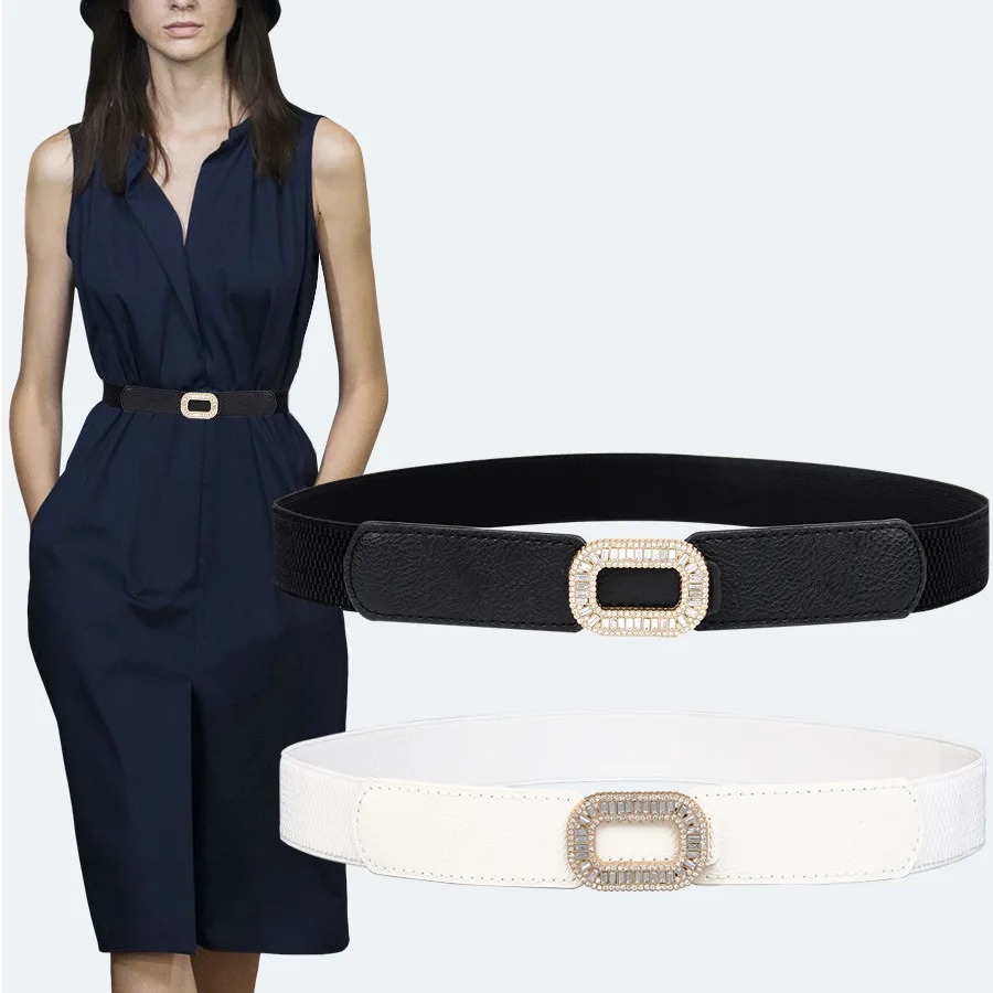 جديد مطاطا رقيقة حزام الديكور يقترن مع تنورة اللباس Cummerbunds أزياء بسيطة ضيقة حزام تنورة تنوعا