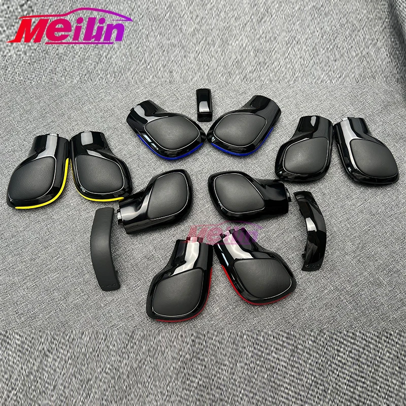 Suitable for Volkswagen Golf 6 7 R GTI Passat B7 B8 CC R20 Jetta MK6 4-piece leather shift knob gear side cover DSG logo