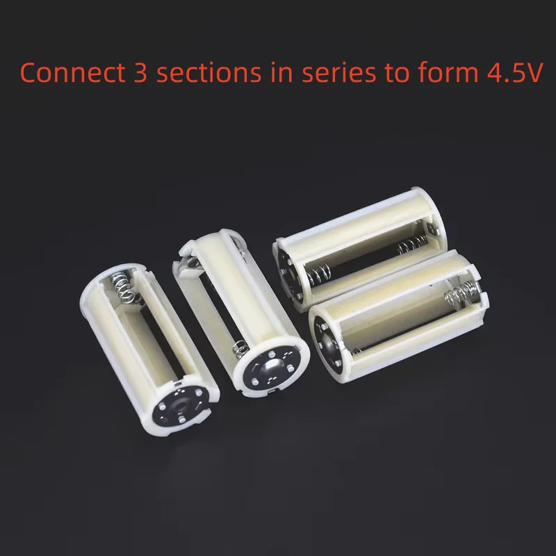 4PC 3 battery conversion tubes, size 5, 4.5V battery holder, cylindrical flat head