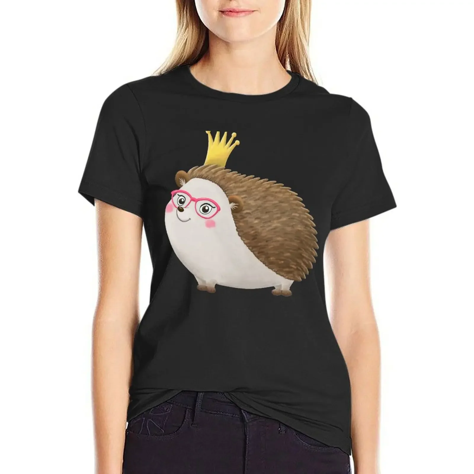 Queen Hedgie (no background version) T-Shirt Blouse tees lady clothes t-shirt dress for Women long