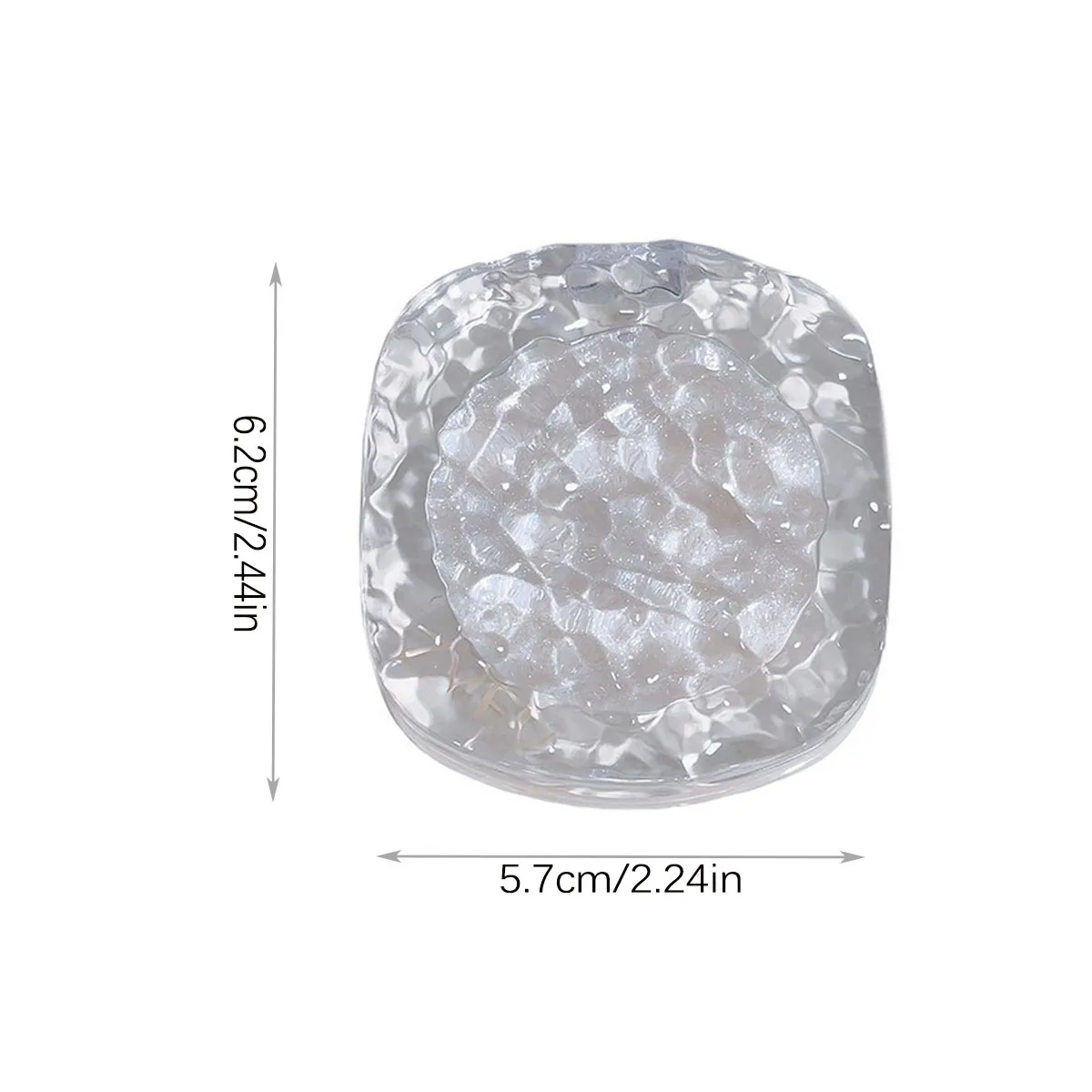 Die monochrome Flash-Lidschattenplatte von ZVEV ist eine zarte, klare, glänzende, perlmuttfarbene Lidschattencreme in gebrochener Diamantfarbe