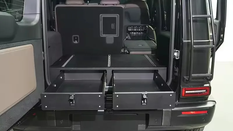 2025+ G Class W465 Car Organizer Stainless Steel Trunk Storage Box Metal Storage Lockers for G63 G450 Interior Organizer