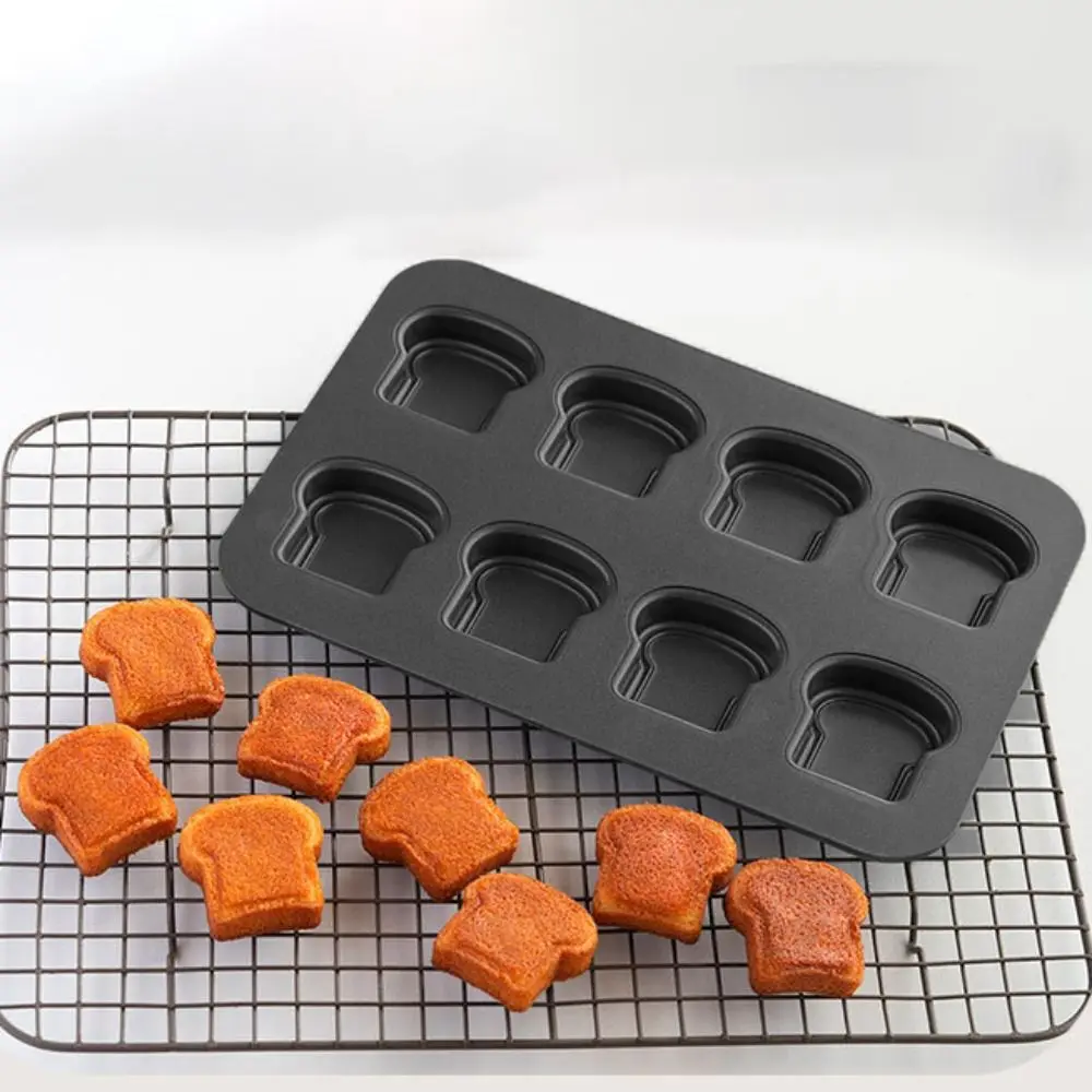 

6/8 Cavity Madeleine Cake Baking Pan Carbon Steel Japanese Style Bread Baking Mold Thickened Nonstick Dessert Baking Tray Bakery