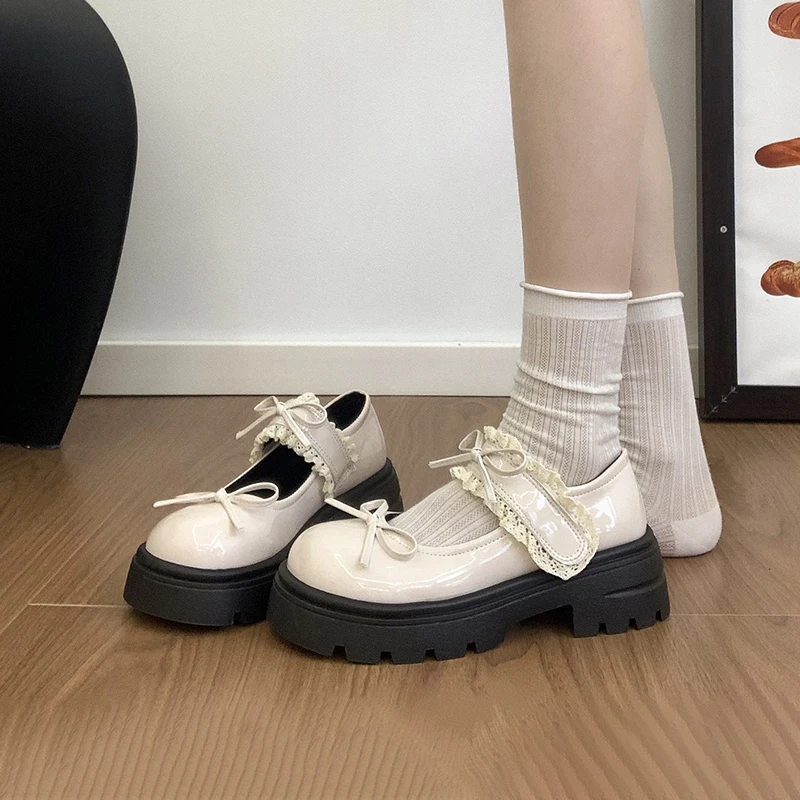Little Girls Bow Detail Mary Jane Shoes 2026 New Summer Kids Chunky Dress Shoes Soft Sole Trendy Princess Party Wedding Footwear